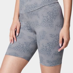 Bebe Logo Foiled Print Knit Biker Short