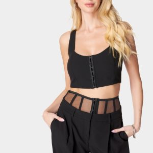 Hook & Eye Front Bustier Top