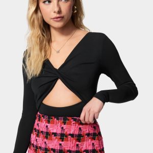 Twist Front Long Sleeve Bodysuit