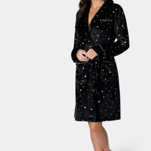 Sliver Foil Plush Robe