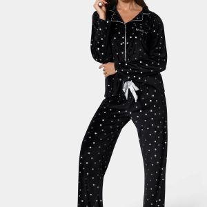 Silver Foil Plush Pajama Set