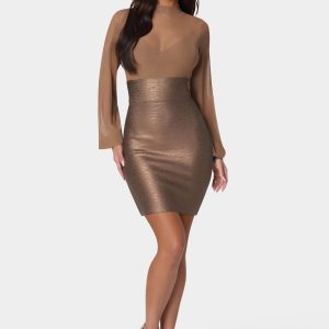 Bandage Sparkle Skirt Dress