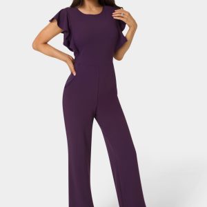 Flutter Sleeve Core Jumpsuit