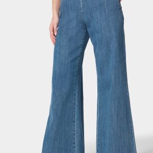 High Waist Ultra Wide Leg Light Weight Denim