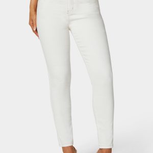 Natural Waist Tab Detail Skinny Jeans