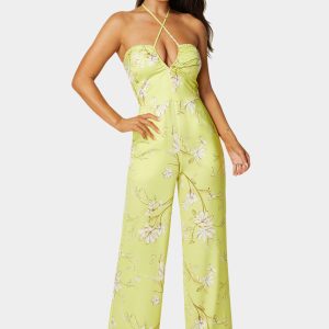 Plunging Cut Out Vneck Jumpsuit