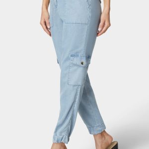 Natural Waist Utilitarian Tencel Jogger Pant