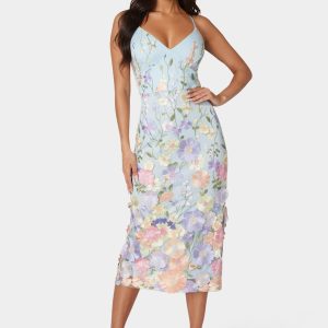 Floral Embroidered Midi Dress