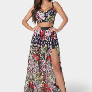 Embroidered Two Piece Set