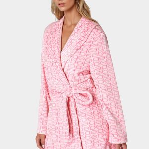 Printed Plush Robe