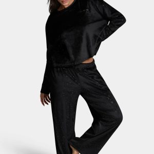 Velour Pant Set With Mirror Paper