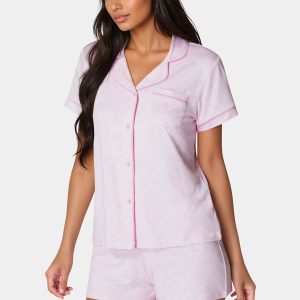 Printed Notch Collar Short Set