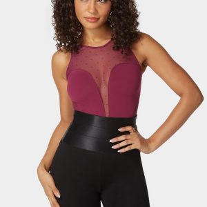 Second Skin Combo Swiss Dot Vneck Bodysuit