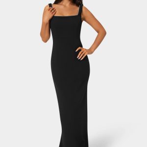 Square Neck Maxi Dress with Rhinestone