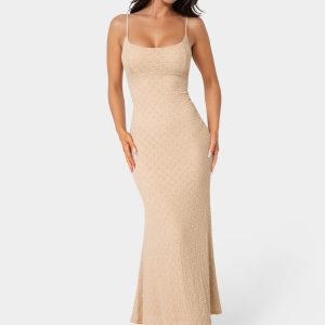 Floral Lace Bodycon Maxi Dress