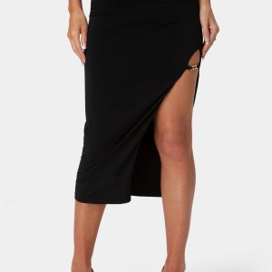 Fitted Midi Knit Skirt