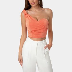 One Shoulder Bustier Top