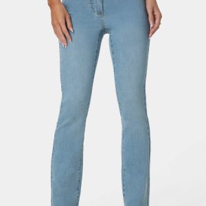 Natural Waist Straight Leg Jeans