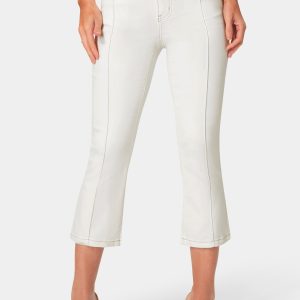 Natural Waist Cropped Boot Cut Jeans