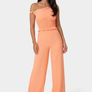 Off Shoulder Wide Leg Jumpsuit