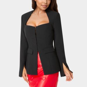Tailored Open Neck Blazer