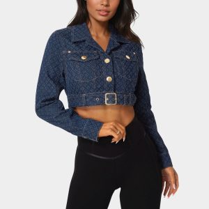 Textured Denim Jacket