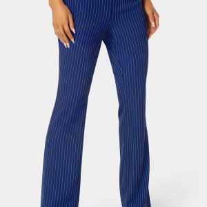 Mid Rise Stripe Mini Bootcut Leg Pant