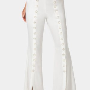 Linen Mini Flare Leg Pant