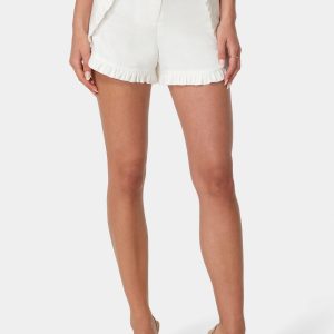 Ruffle Linen Shorts