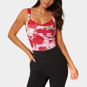 Front Drape Corset Top