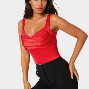 Front Drape Corset Top