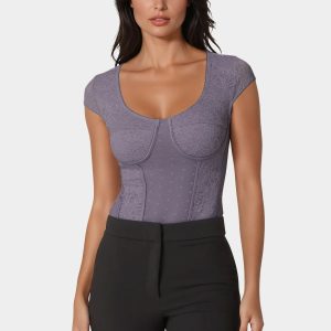 Swiss Dot Lace Bodysuit