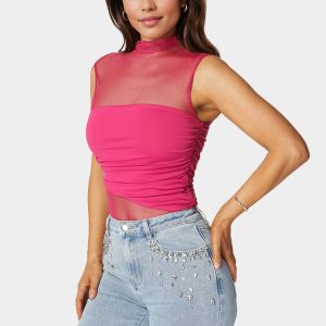 Draped Knit Bodysuit