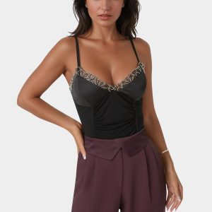 Satin Lace Bodysuit