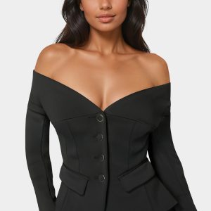 Tailored Off Shoulder Blazer