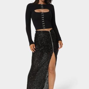 Sequin Maxi Skirt