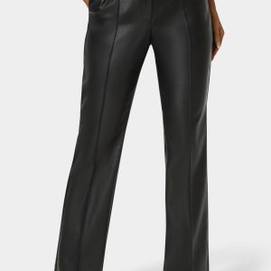 High Waist Vegan Leather Fit & Flare Pant
