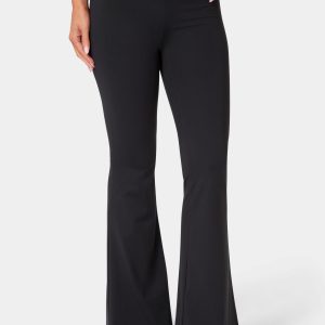 High Waist Draped Flare Leg Legging