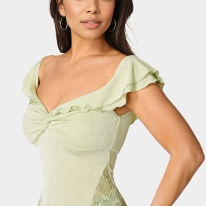 Off Shoulder Twisted Front Top