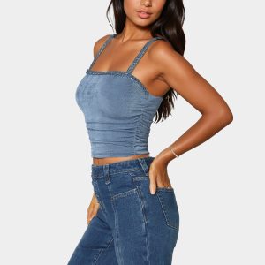 Braided Strap Knit Top