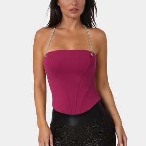 Chain Halter Corset