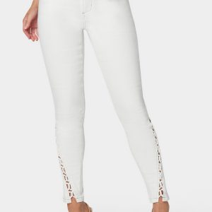 White High Waist Skinny Leg Jeans