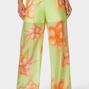High Waist Palazzo Leg Pull On Pant