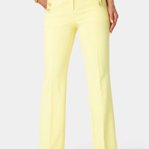 Tailored High Waist Straight Leg Pant