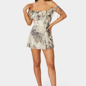 Off Shoulder Flowy Romper