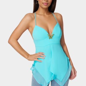 Asymmetric Butterfly Tank Top
