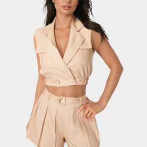 High Waist Pleated Short