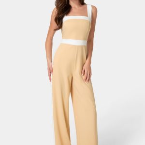 Colorblock Square Neck Jumpsuit