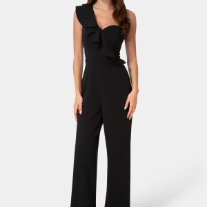 One Shoulder Ruffle Jumpsuit