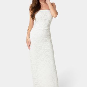 Lace Strapless Tube Maxi Dress